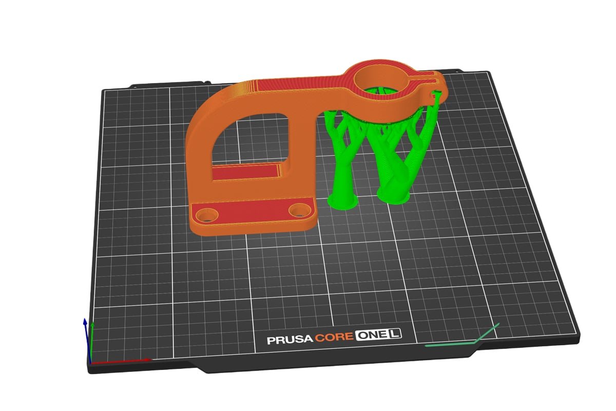 Organic tree supports — fewer contact points and cleaner surfaces (Prusa Research).